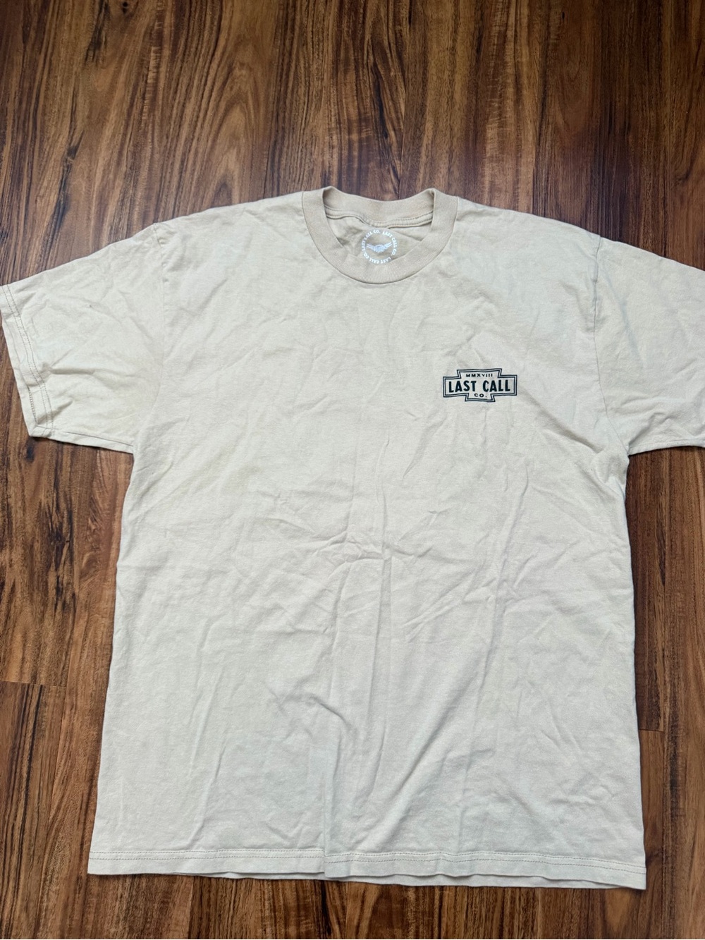 Cream Short Sleeve Logo Tee - Women's